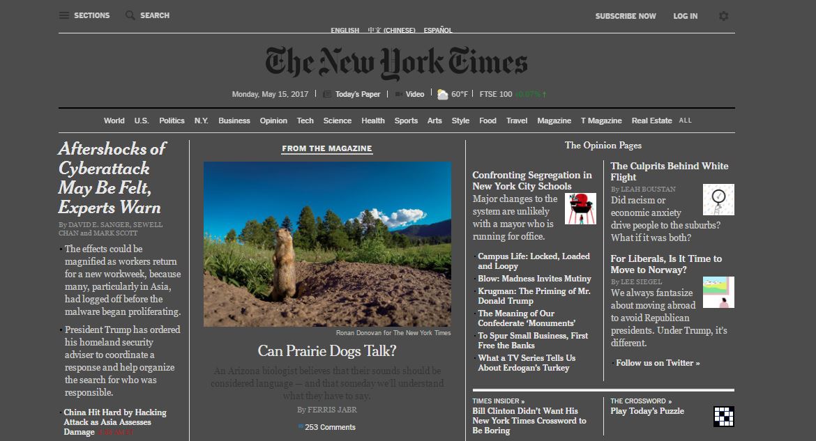 Darkish The New York Times