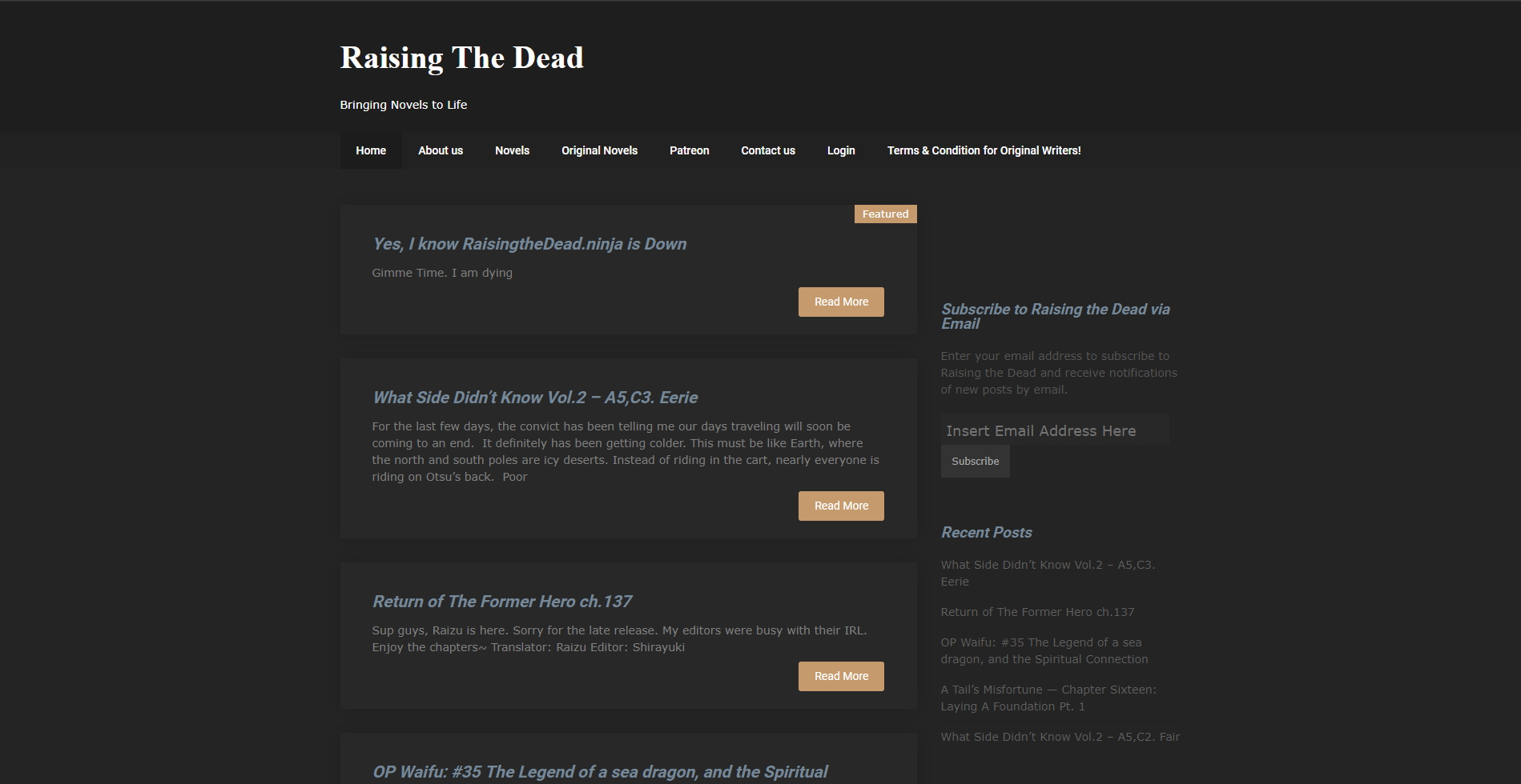 Raising the Dead (rtd.moe) Dark Theme