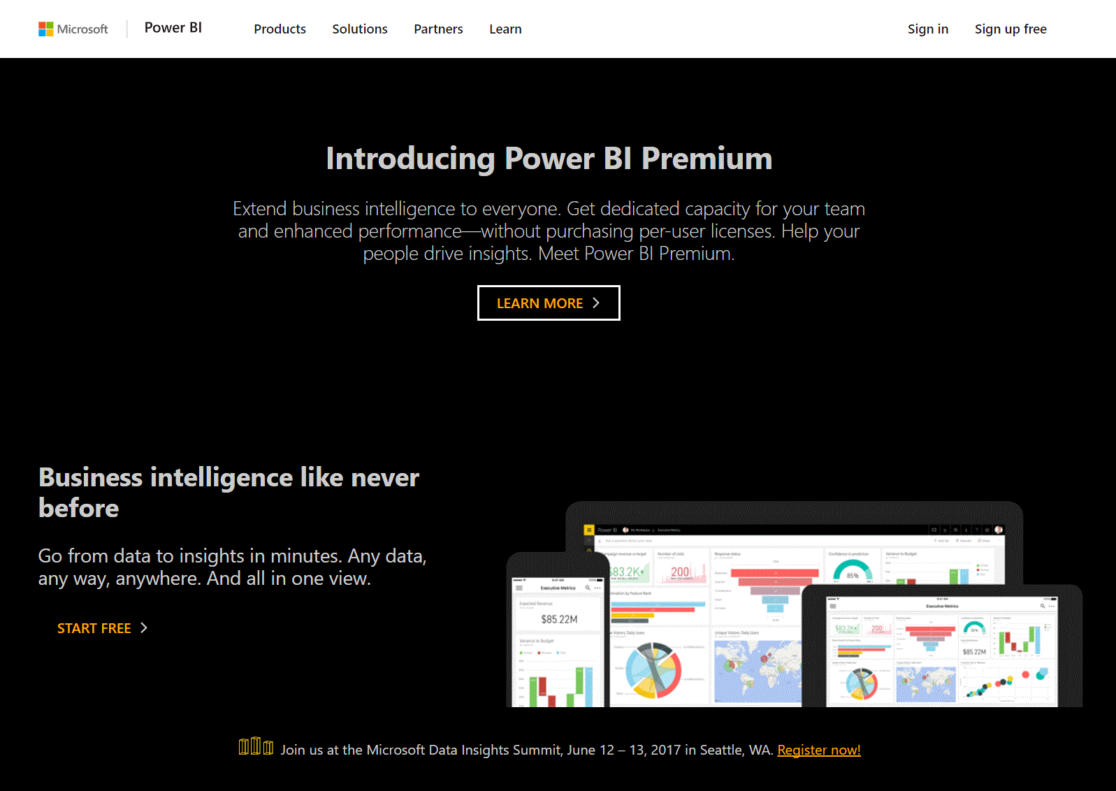 Microsoft Power BI - DARK
