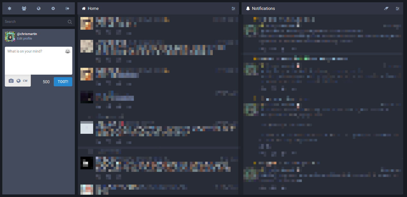 Mastodon - hide getting-started panel