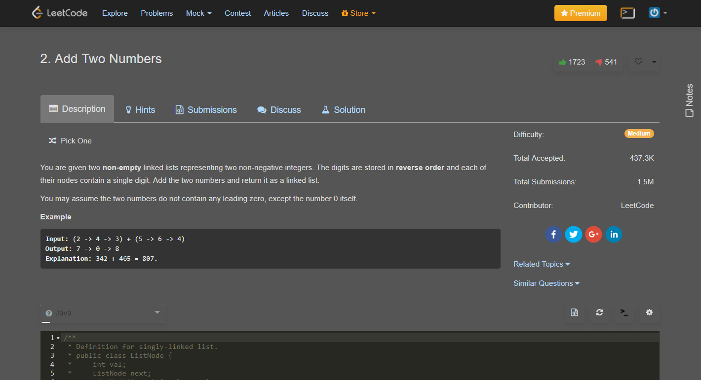 Leetcode Dark Theme