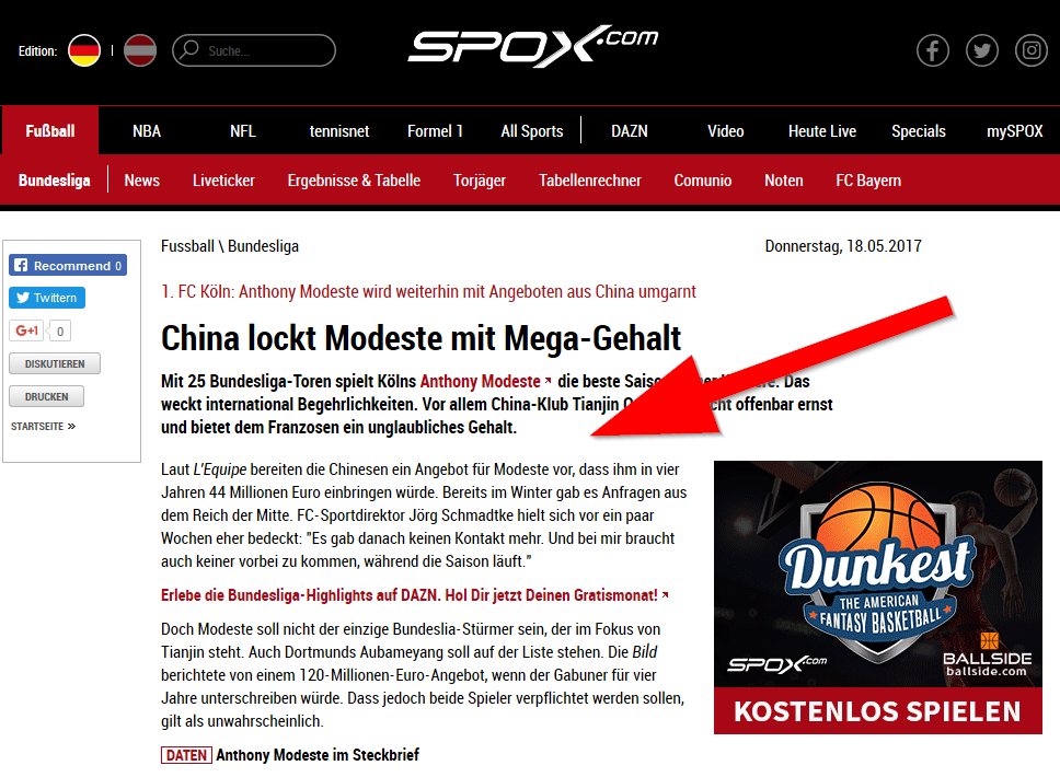 Spox: Remove floating auto-play videos + some ads