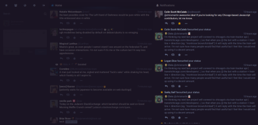 Mastodon - flashlight mode