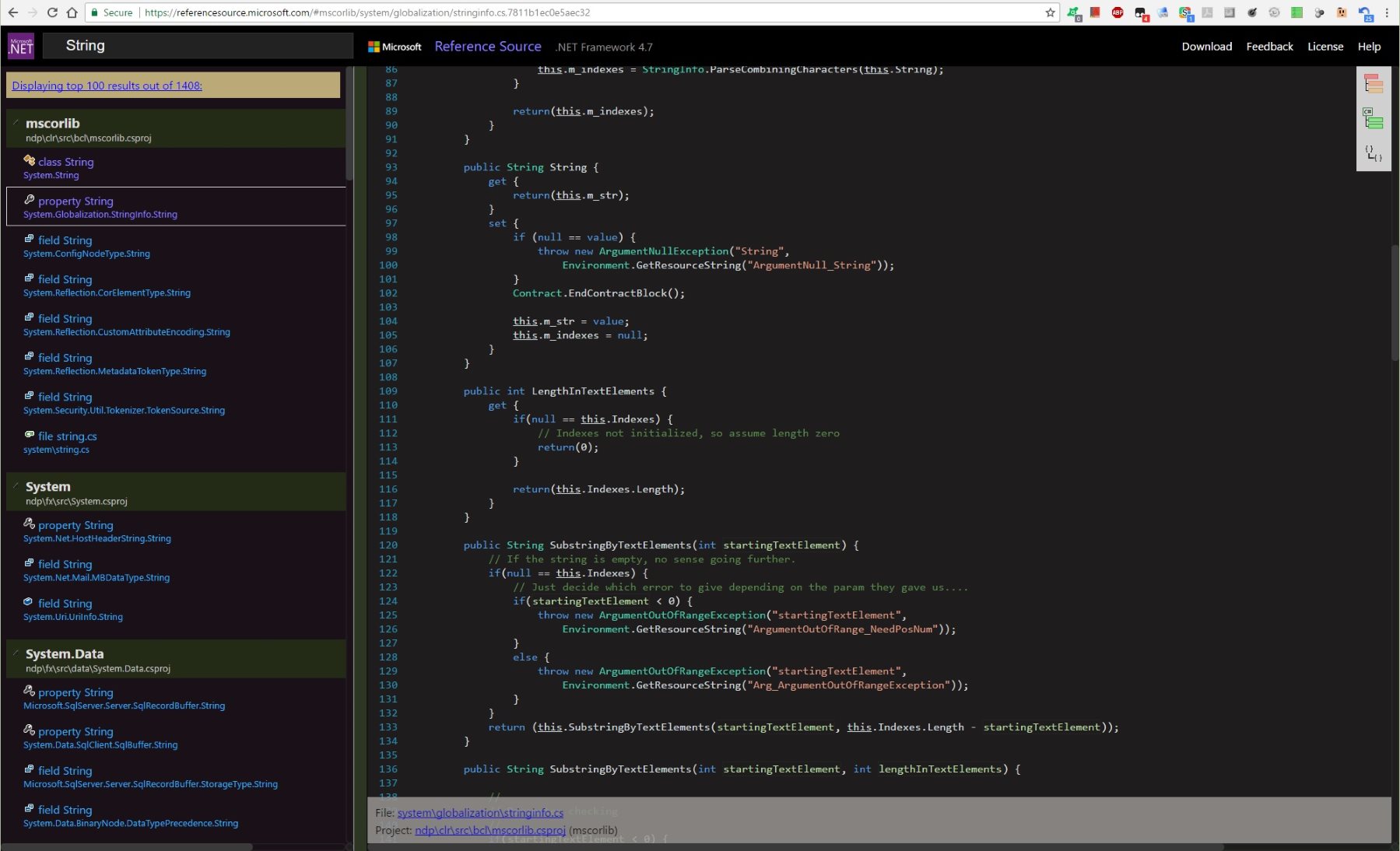 ReferenceSource Dark Professional MSDN