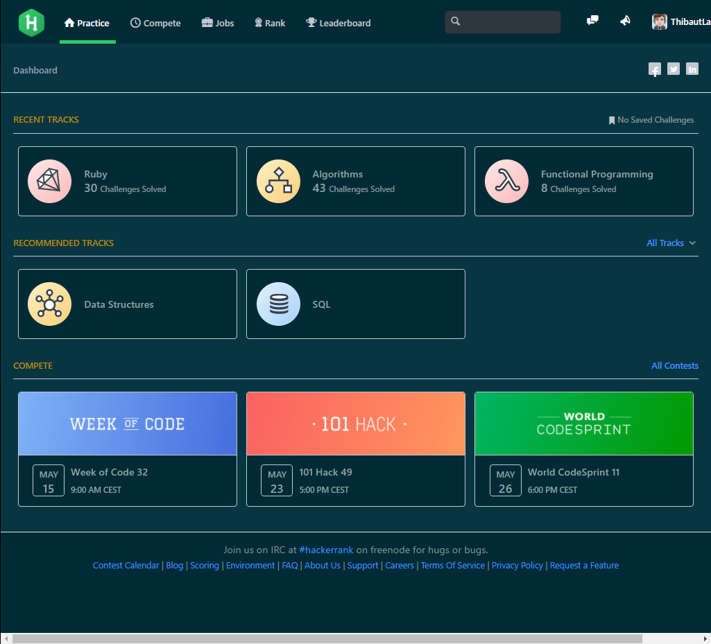 Solarized Hackerrank