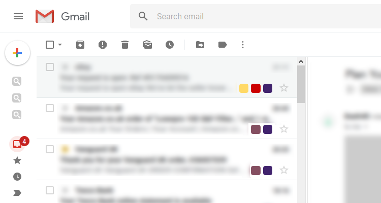 Gmail: Rounded Square Label Badges for New Gmail