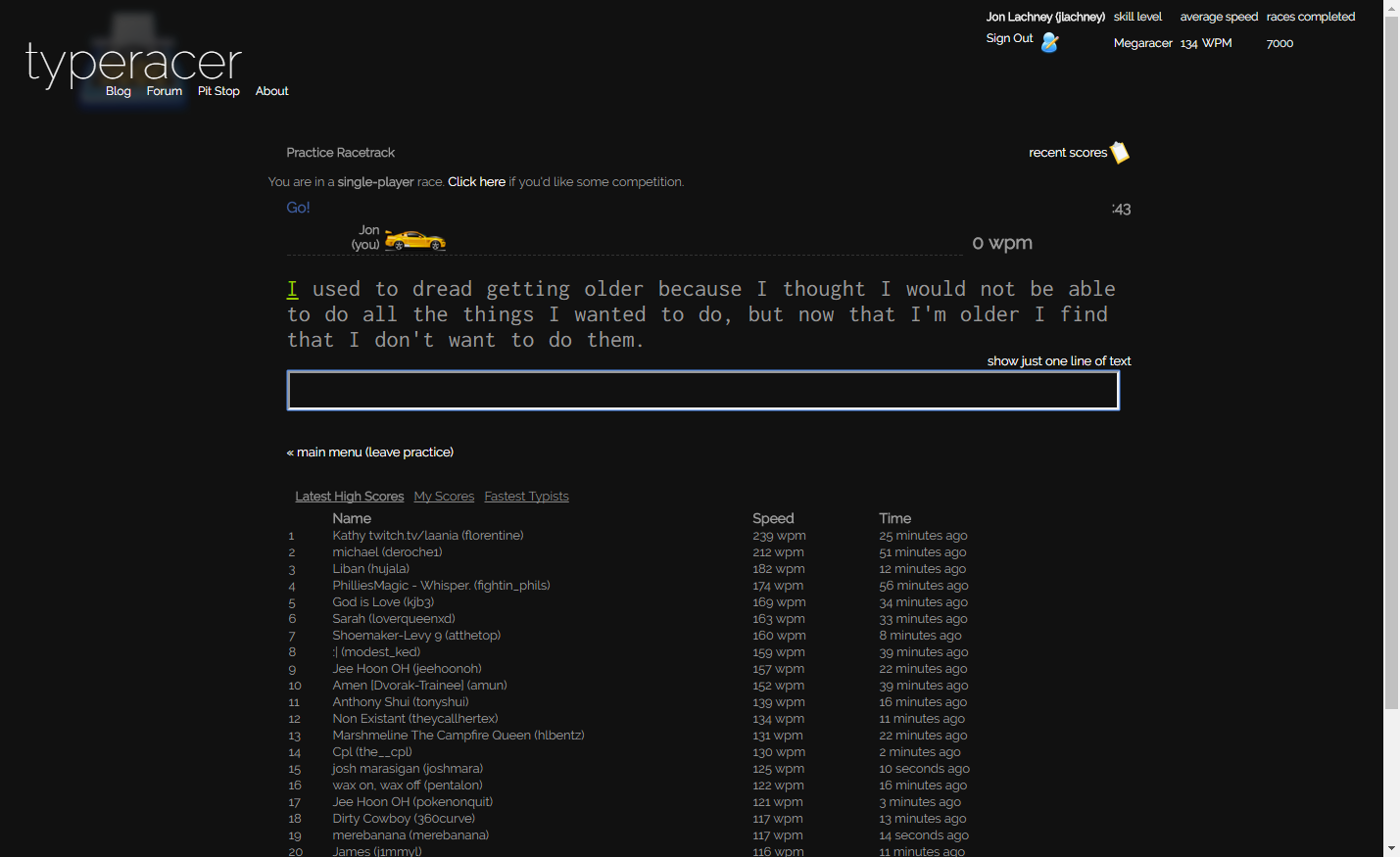 Typeracer Remix - Dark