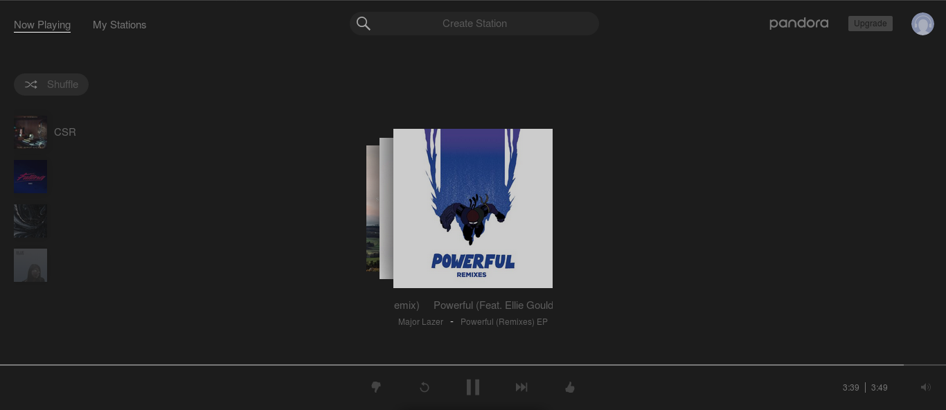 Pandora - Minimal Dark (HTML5)