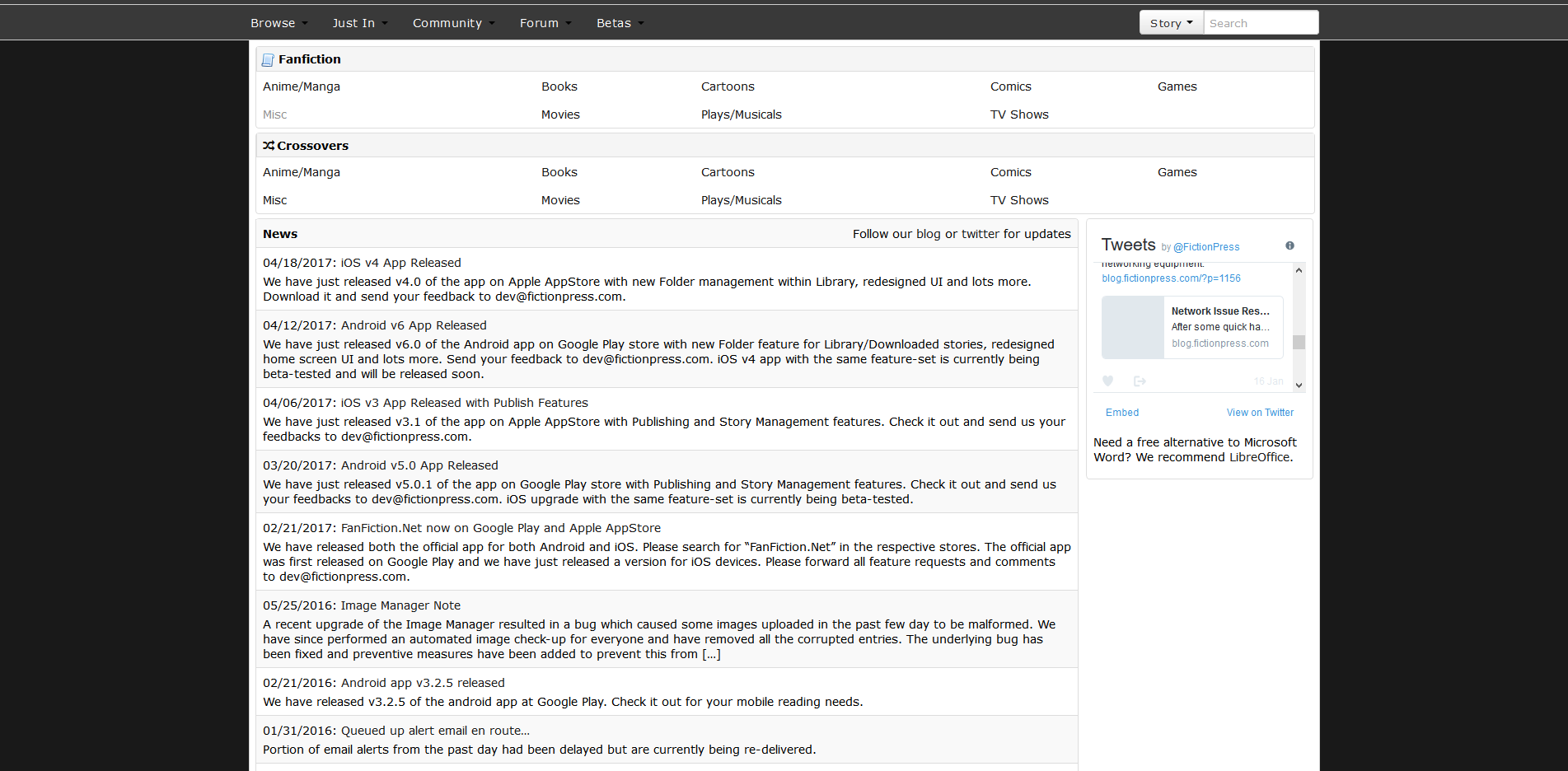 Fanfiction.net Dark Style - Gray