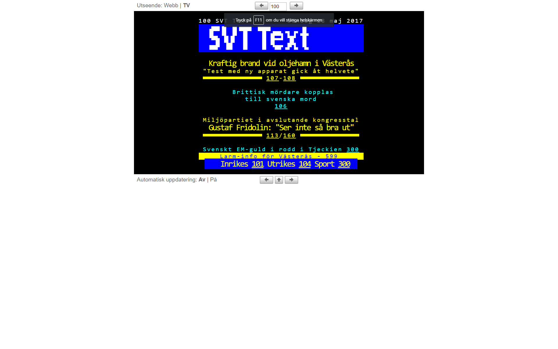Svt Text - enkel, centrerad, inzoomad