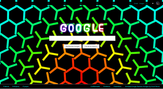 Animated Google (Rainbow Hexagon)