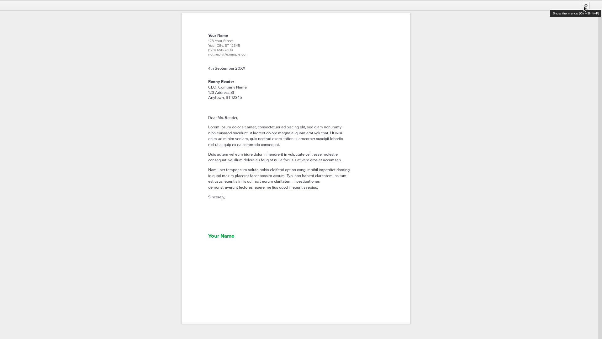 Google Docs - No clutter 2017