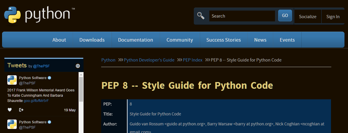 Python.org Dark Theme