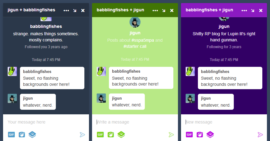 Tumblr: Custom IM Colors