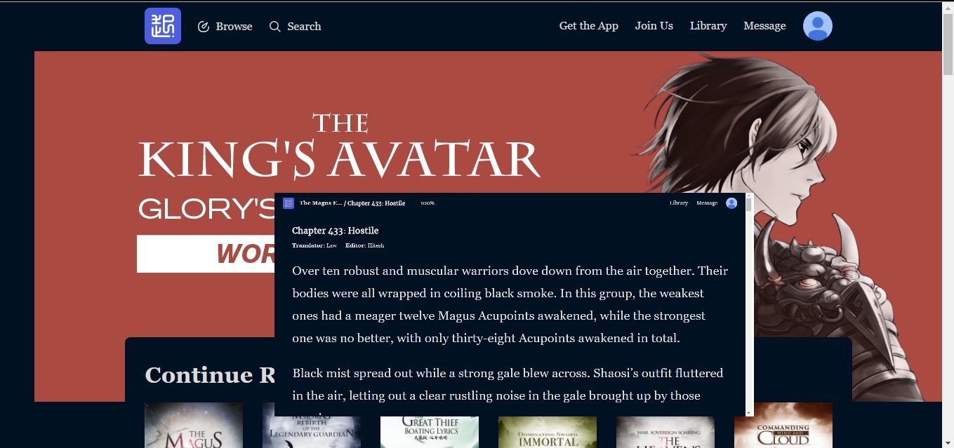 blue reader webnovel.com Qidian