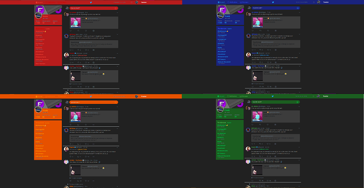 Dark and colored Twitter