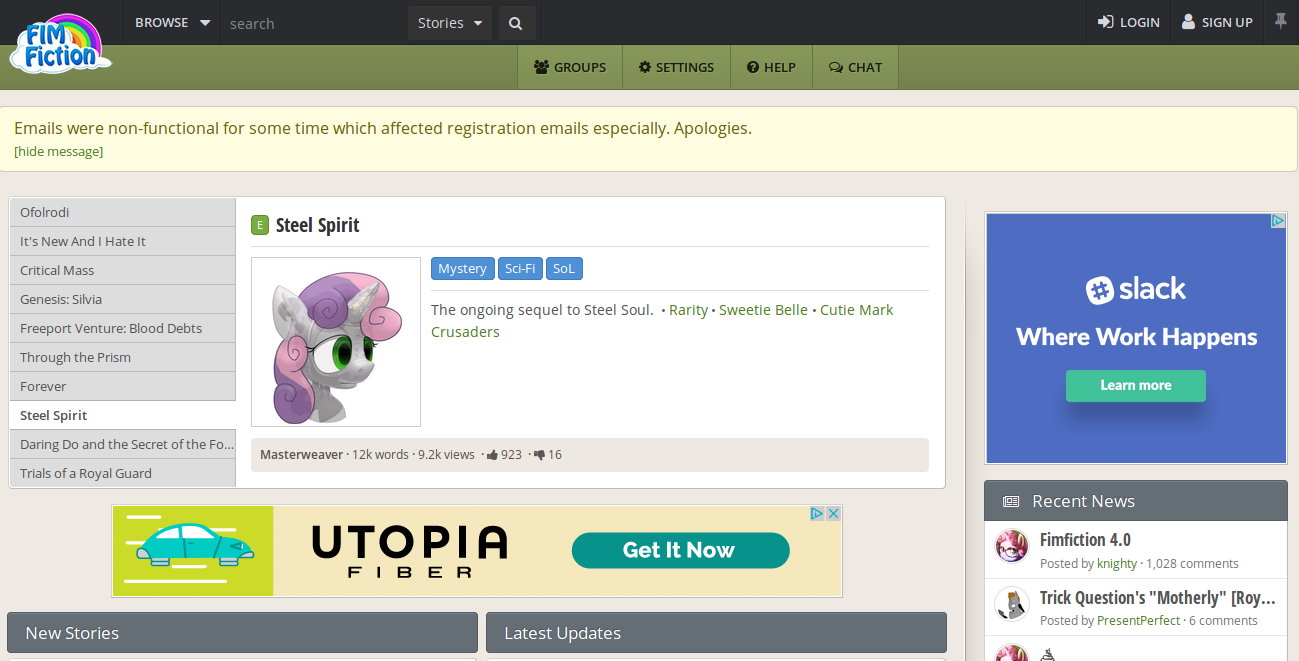 FimFiction Green Menubar