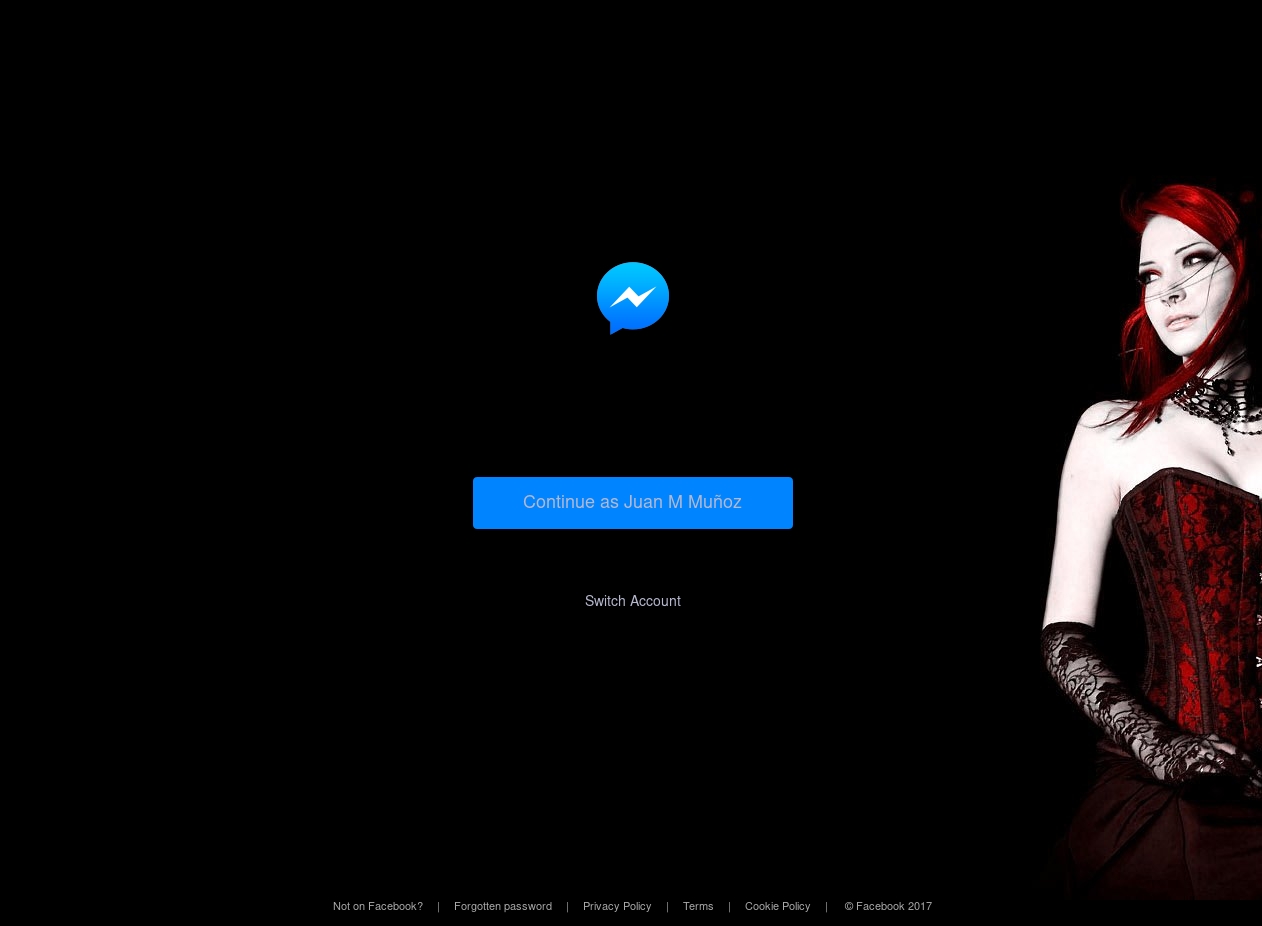 Messenger  Dark Clean Log In
