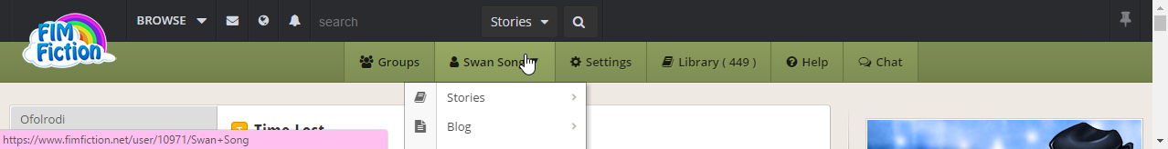 Fimfiction 3.0 - Classic Green Navbar
