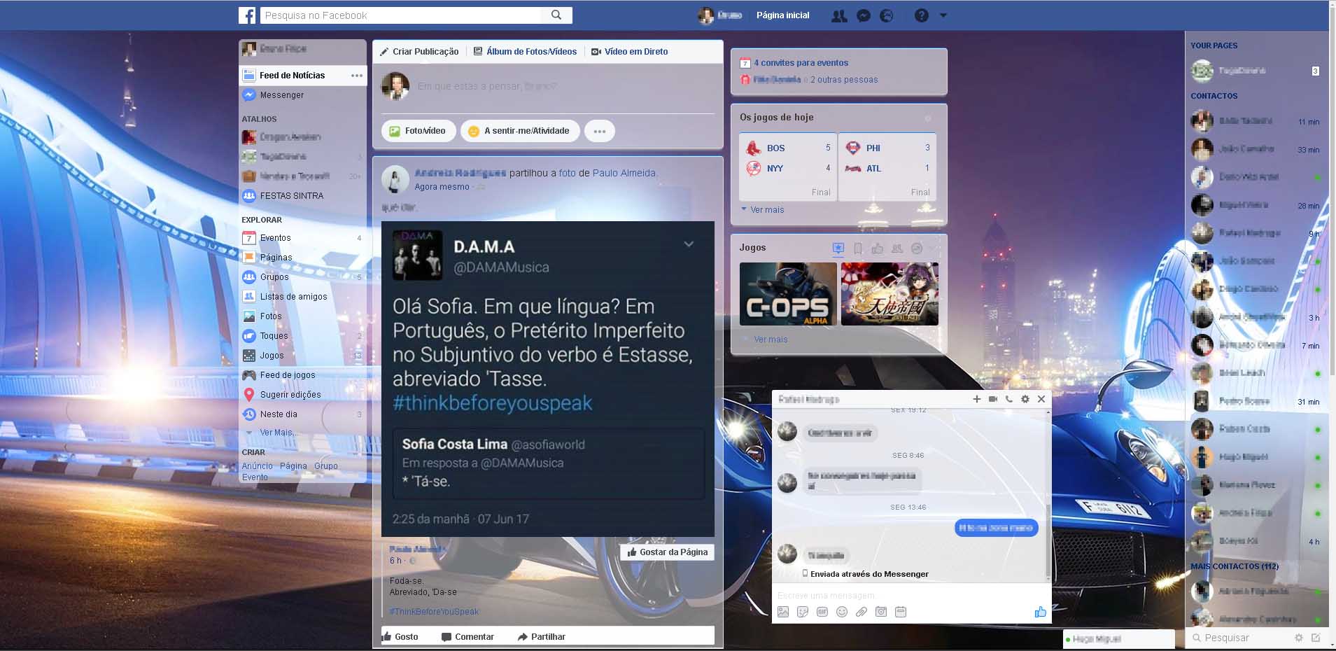 Facebook 2017 modern design (no-ads) modern chat+