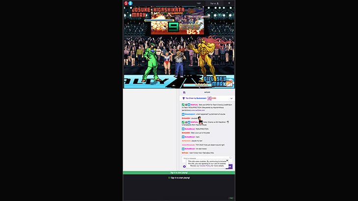 SaltyBet.com portrait view