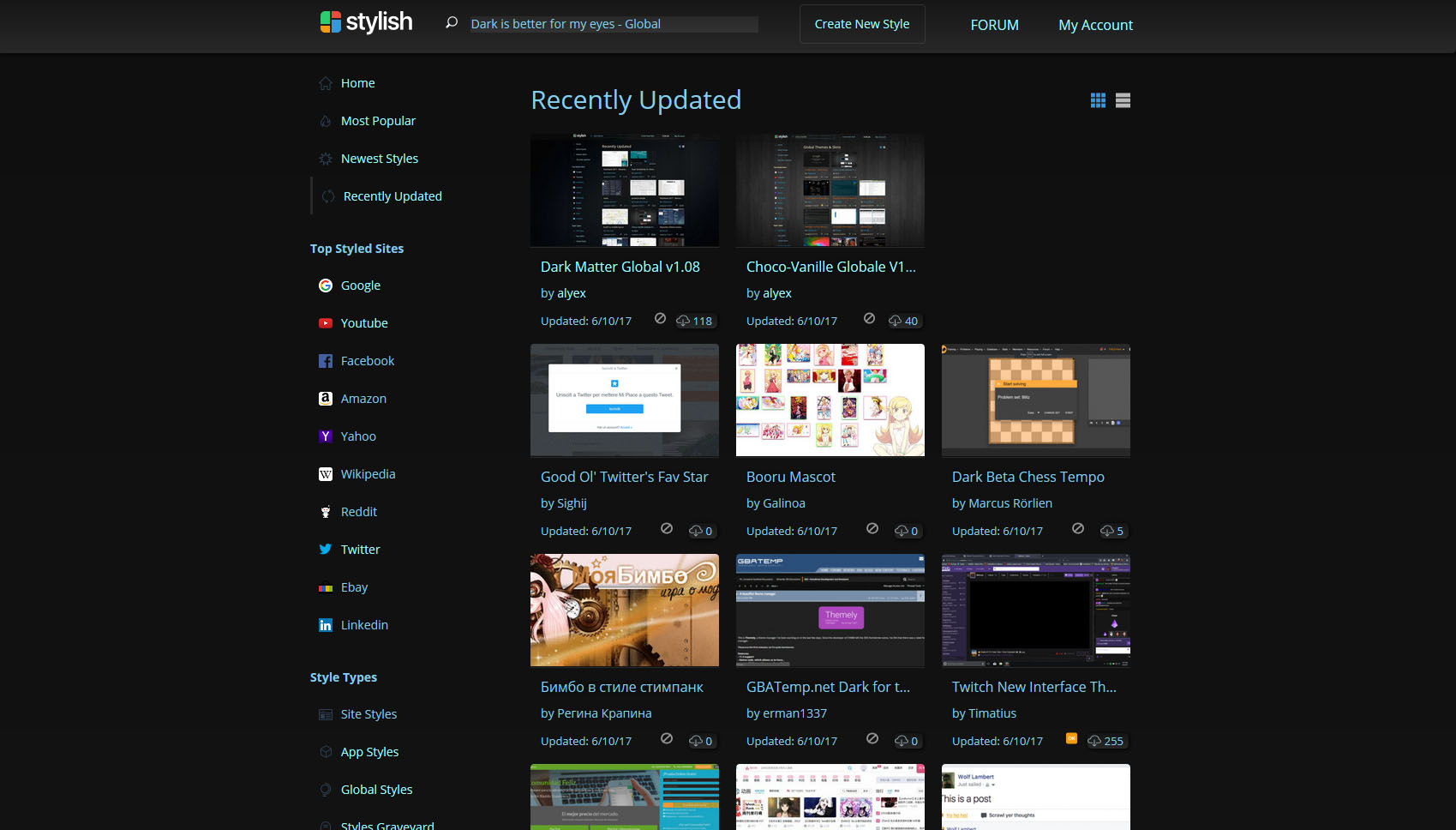 Dark is better for my eyes - Global Web V1.13