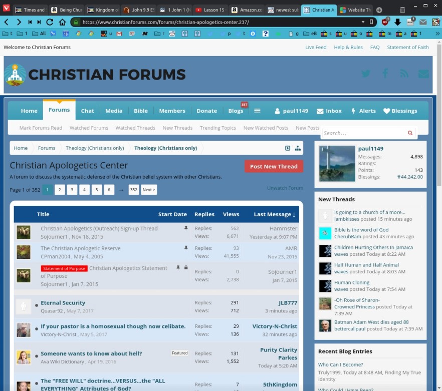 Christian Forums (Xenforo), Easy Read, Blue latest