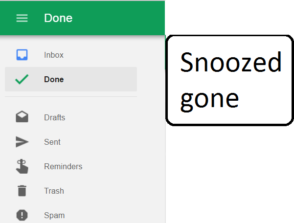 Remove snoozed in google inbox