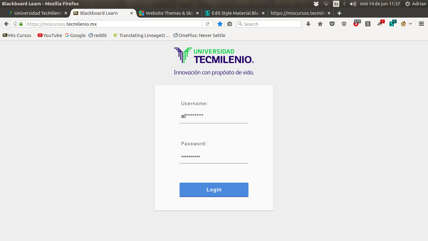 Blackboard material login Tecmilenio [BETA]