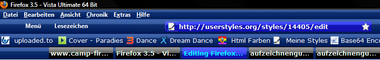 Firefox 3.5 - Vista Default Theme Dark Blue II