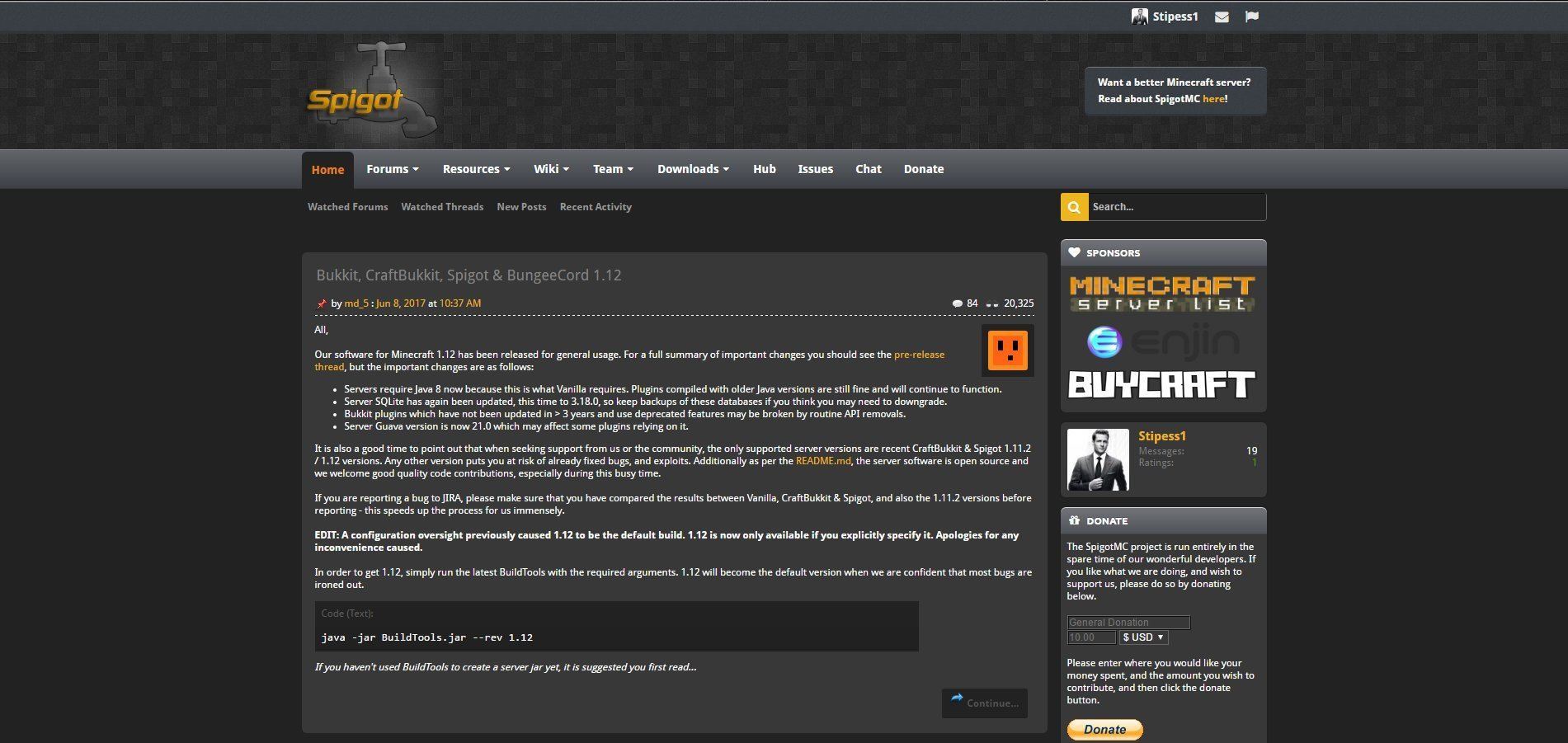 Spigot Dark Theme