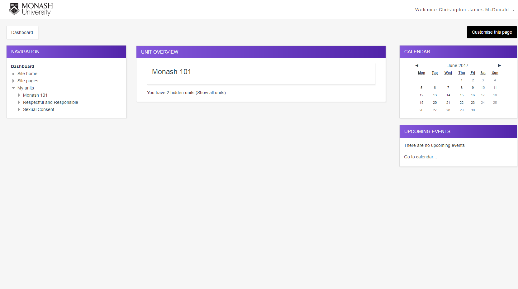 Moodle LMS & Monash WES
