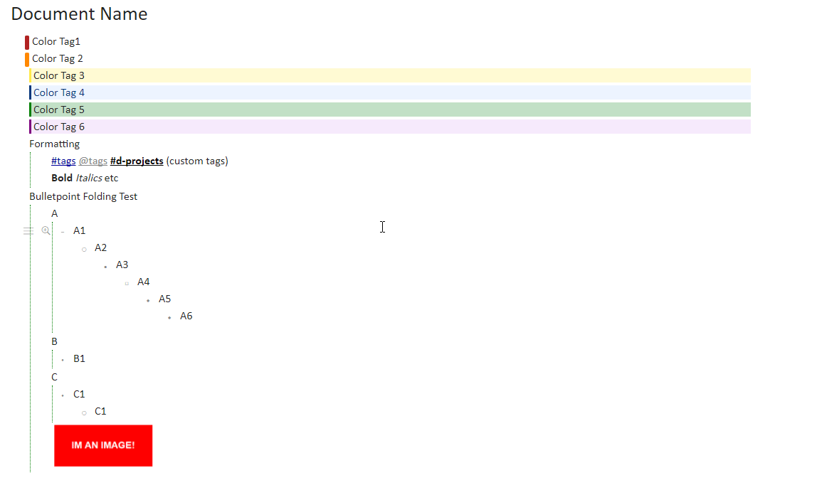 Dynalist Simple Colors for default theme