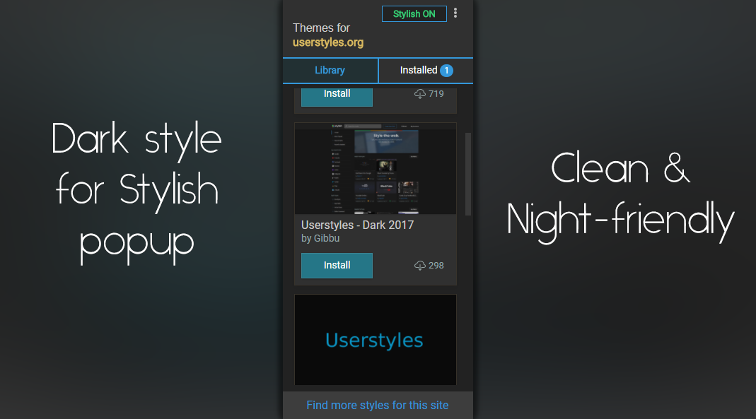 Stylish Dark Menu