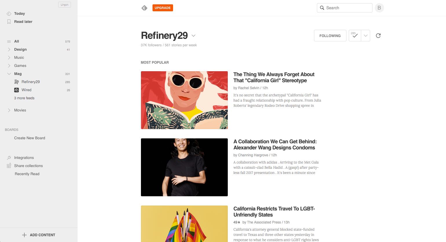 Feedly Big Thumbnails
