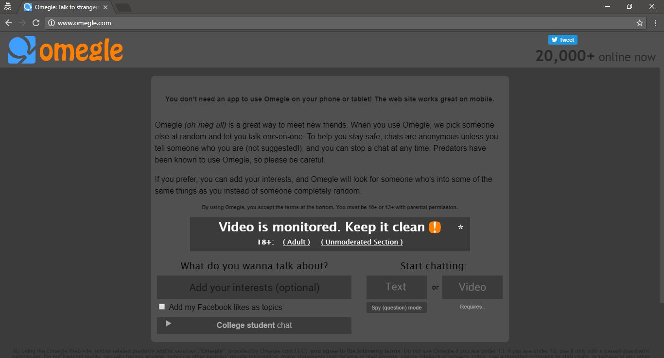 Omegle Incognito