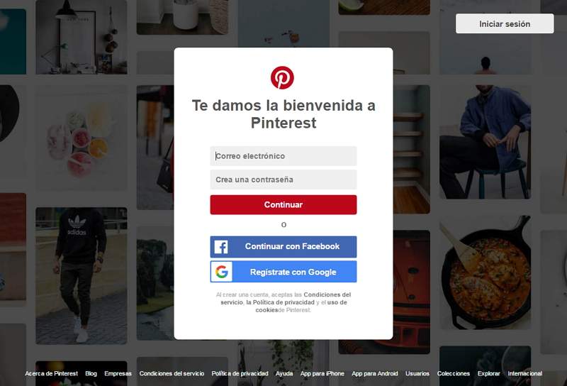 Hide Pinterest Login 2017