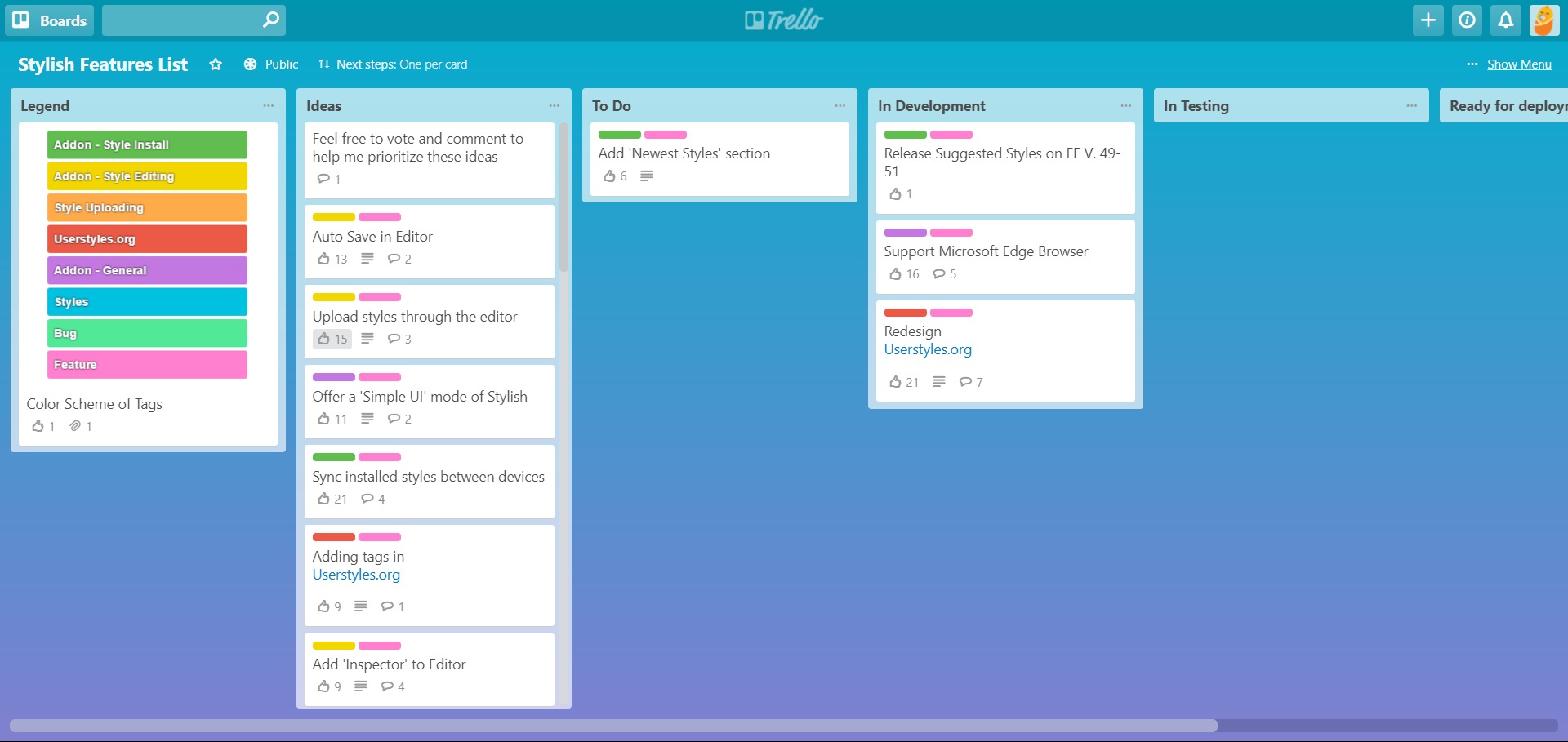 Trello Color Tweaks