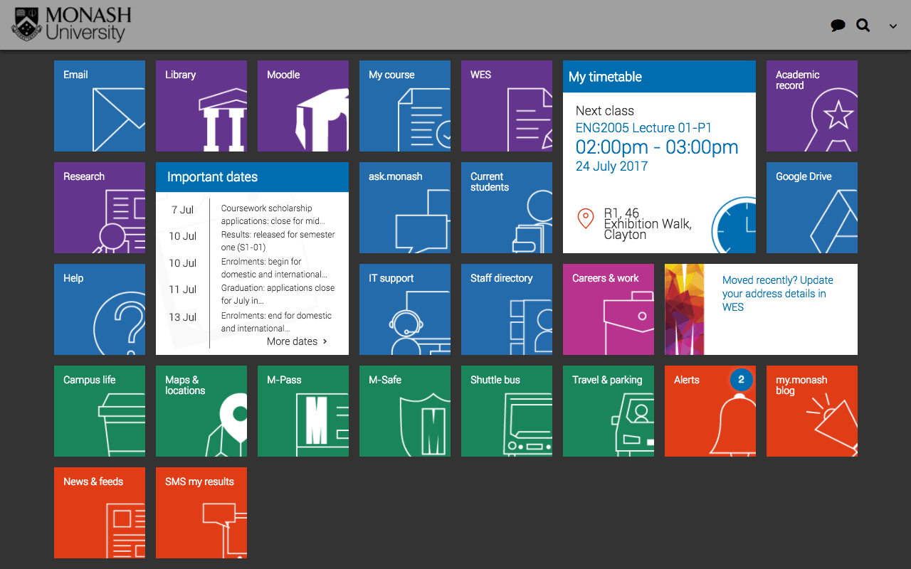 make my.monash dark again