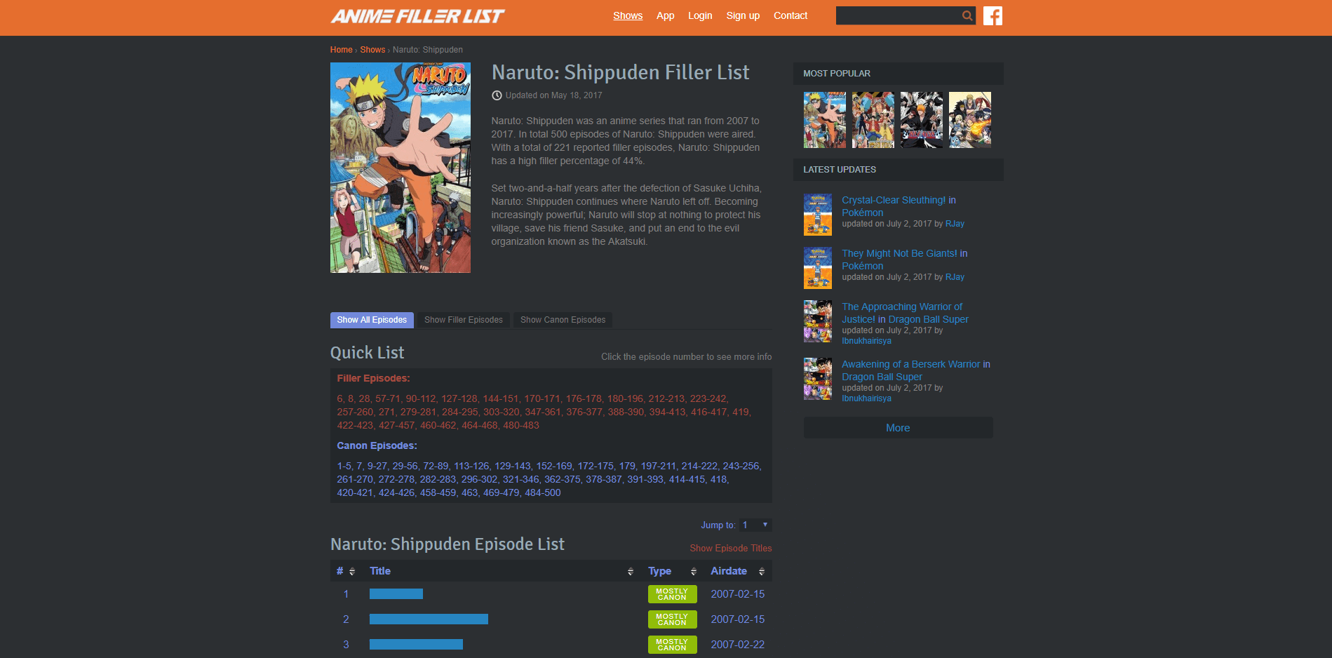 AnimeFillerList Dark - XHS