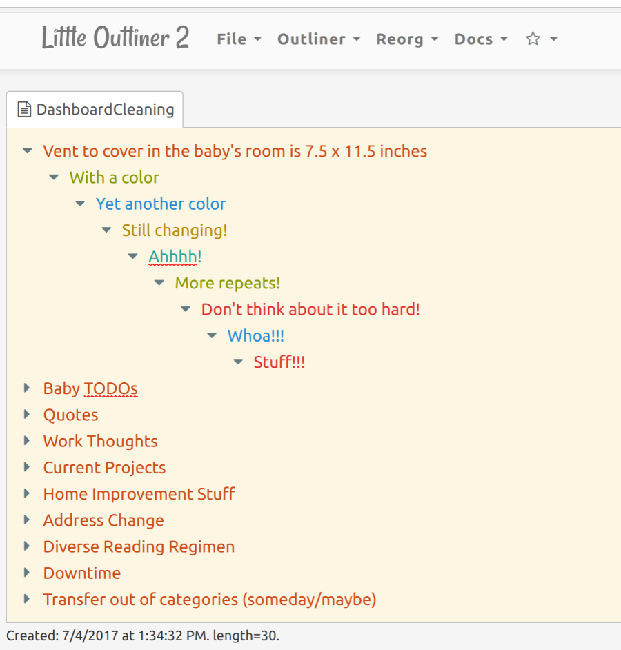 LittleOutliner - Solarized Light