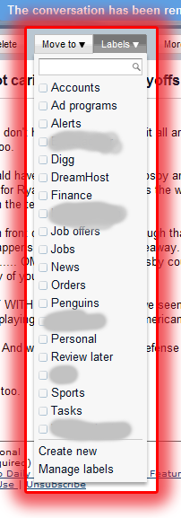 Gmail - Large Labels and Move To menus