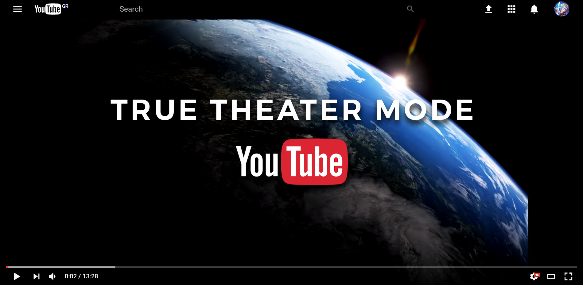 True Theater Mode Youtube