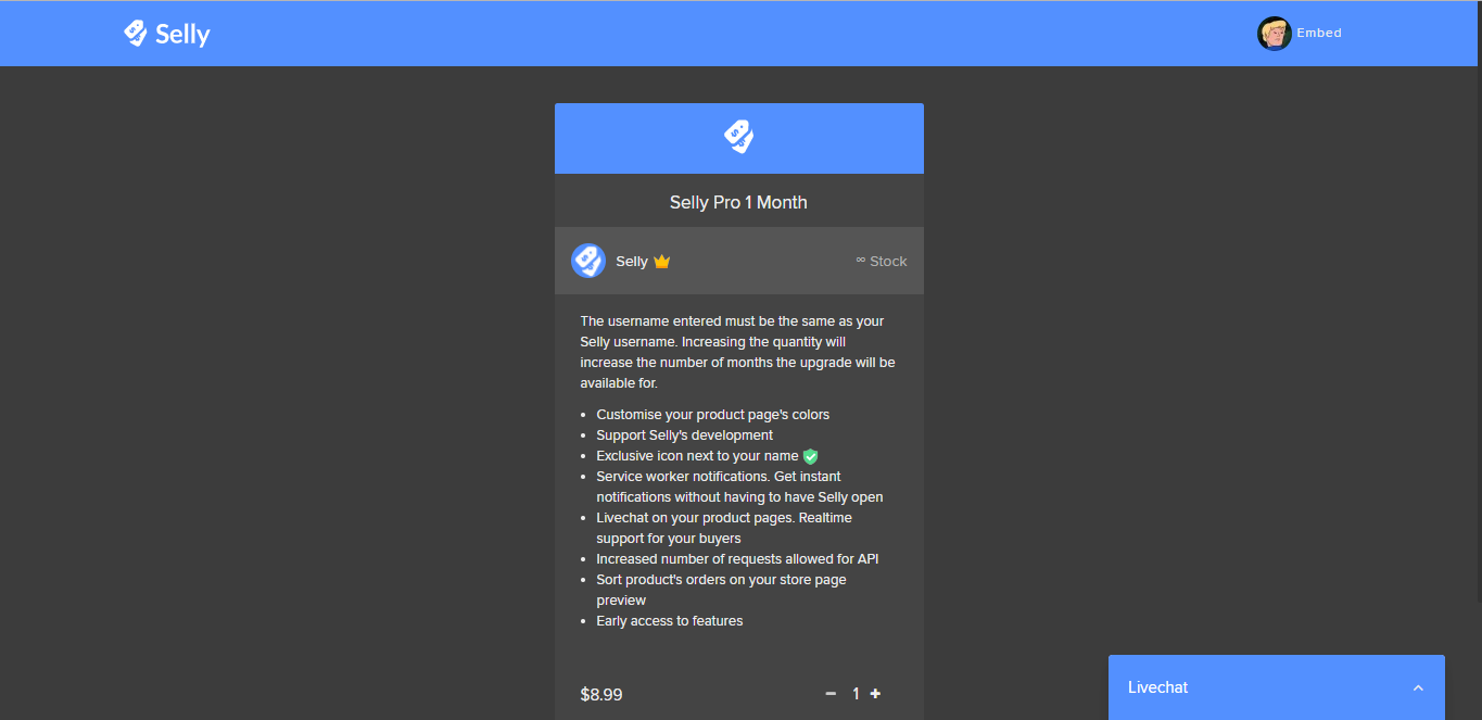 Selly Dark Theme