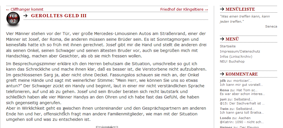 Bestatterweblog: Schlicht
