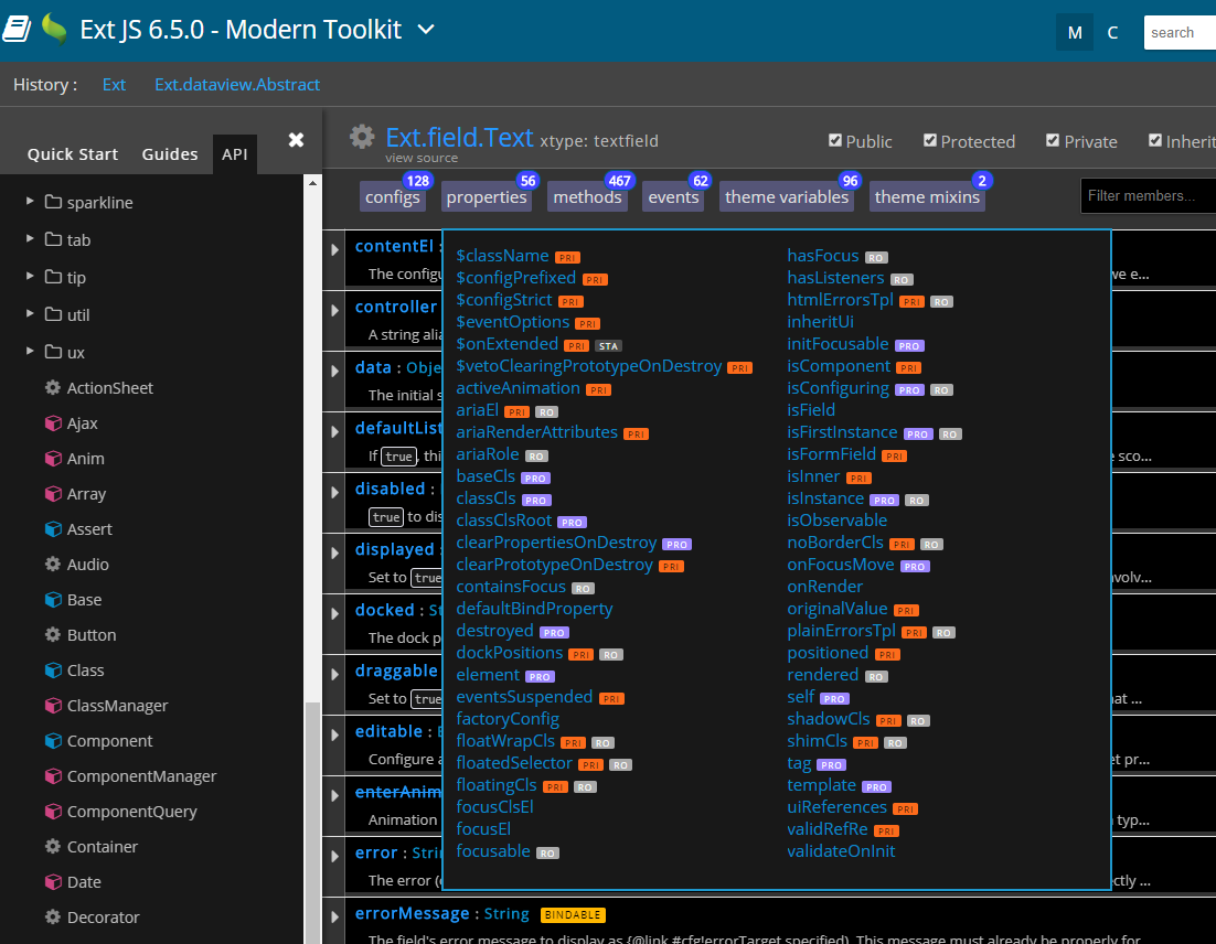 Sencha Docs After Dark