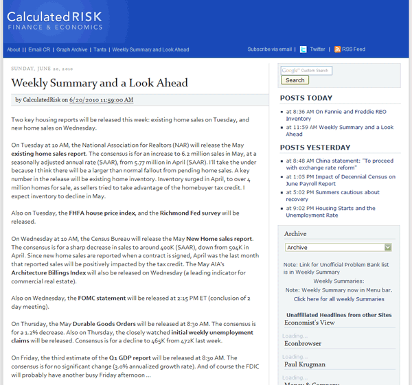 CalculatedRiskBlog.com
