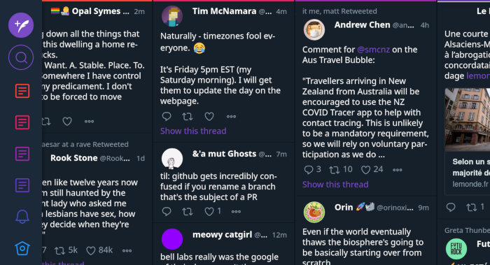 Tweetdeck: Sidebar simplification