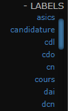 DREADCAST - scroll pour les labels et favoris