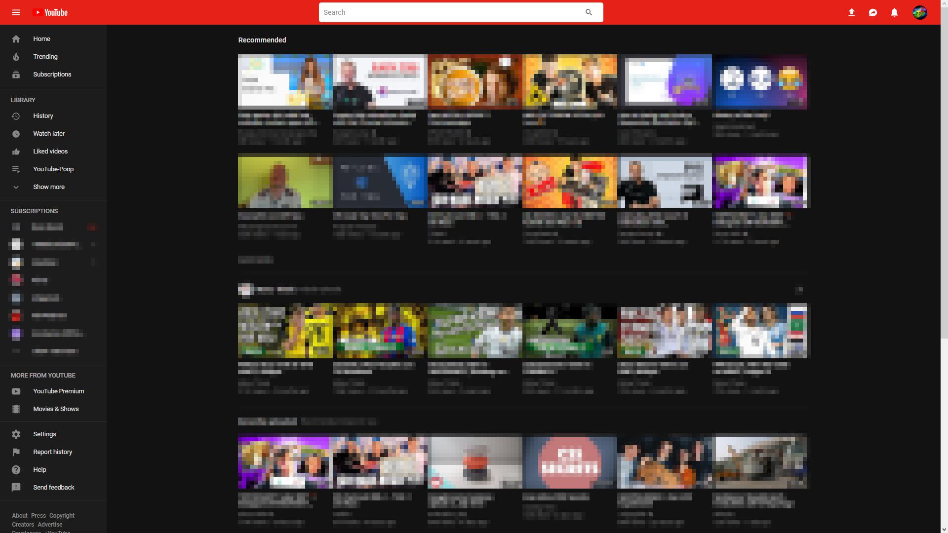 Red YouTube Title Bar